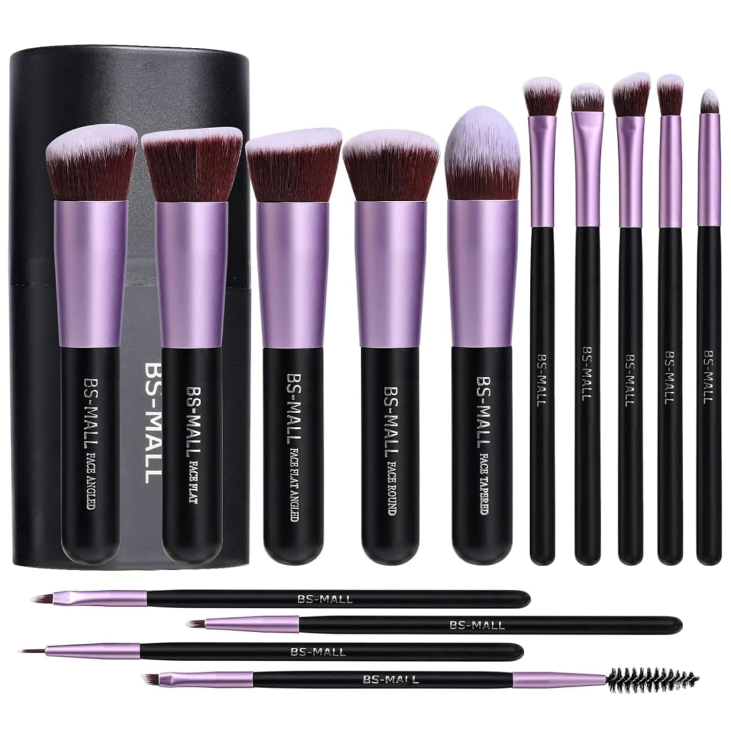 BS-MALL Pinceles de Maquillaje Sintéticos Premium Base en Polvo Cor...
