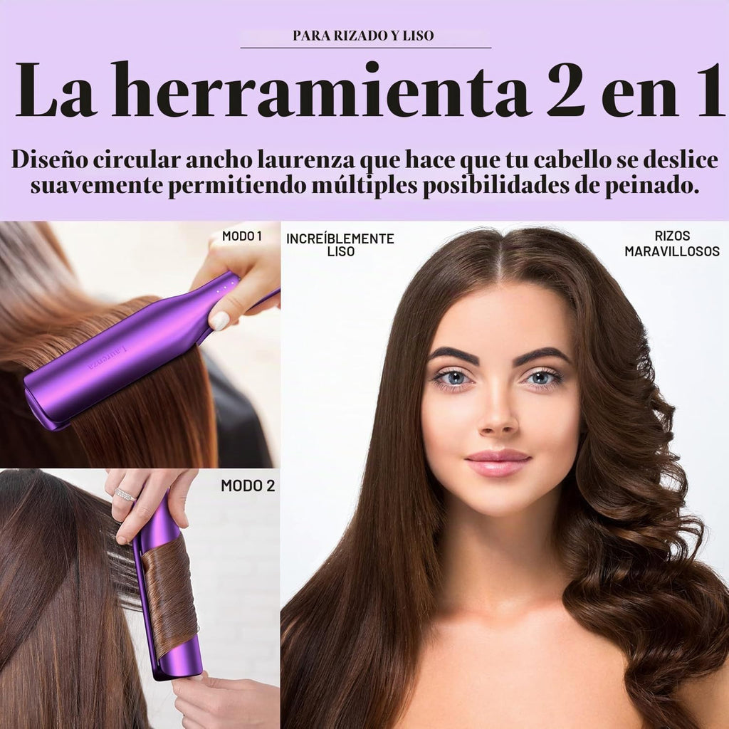 Laurenza - Plancha plana de 2 pulgadas de ancho con aniones de 65.6...