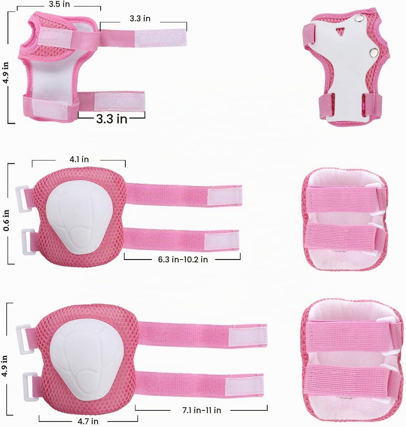 WayEee Juego de casco de bicicleta para niños, rodilleras, equipo d...