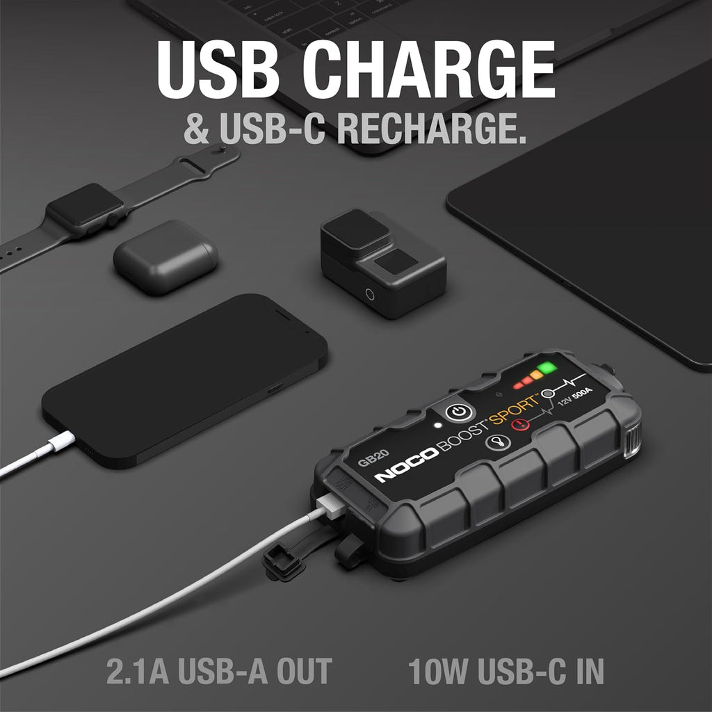 NOCO Boost GB20: Arrancador ultra seguro de 500A \u2013 Paquete de...