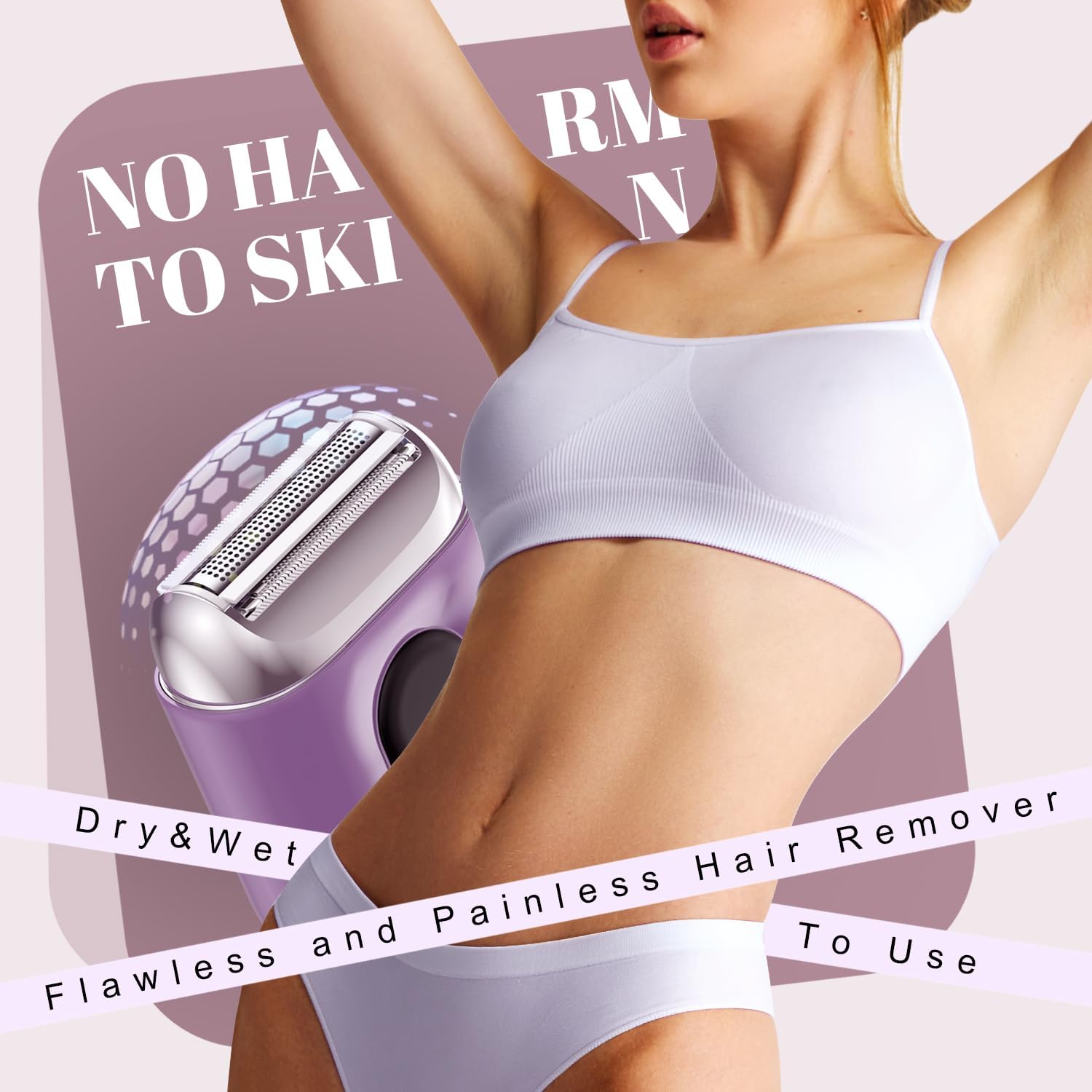 Afeitadora eléctrica inalámbrica para mujer: mini maquinillas de af...