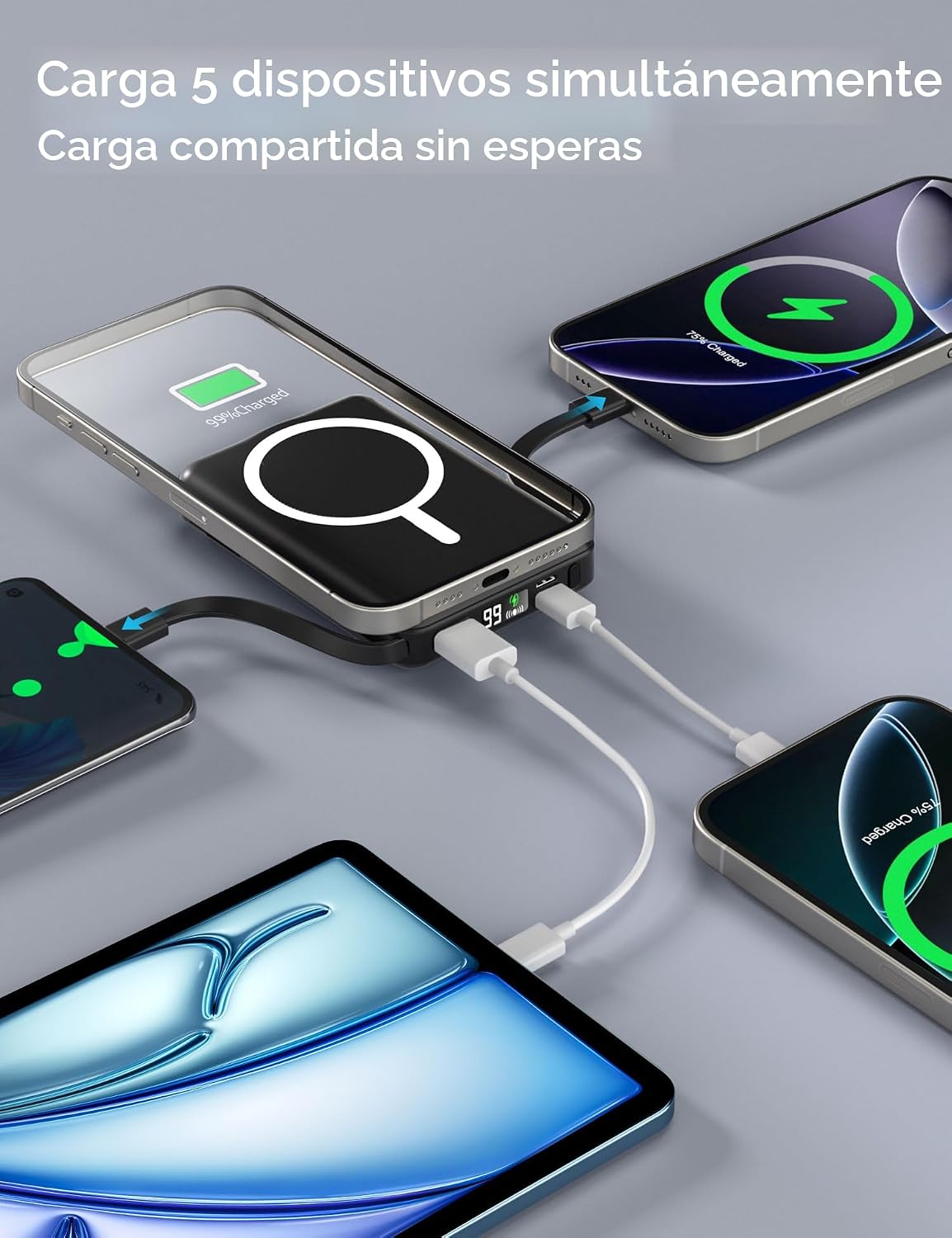 podoru para Magsafe Paquete de baterías, banco de energía magnético...