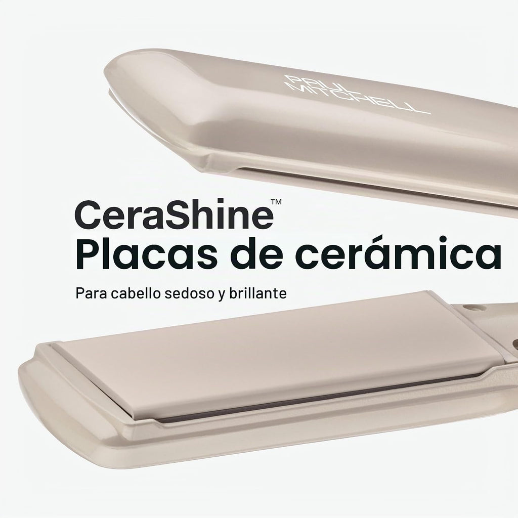 Plancha alisadora de cerámica Paul Mitchell Smooth+, ajustes de cal...