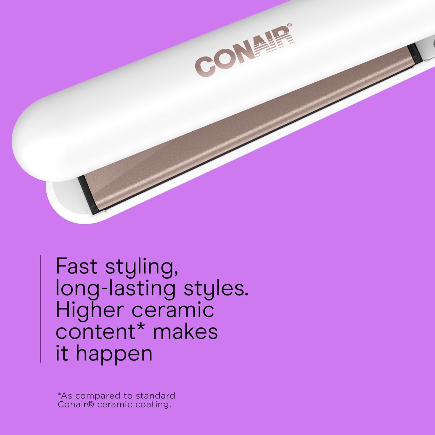 Conair - Plancha de cerámica doble de 1 pulgada, alisador de pelo c...