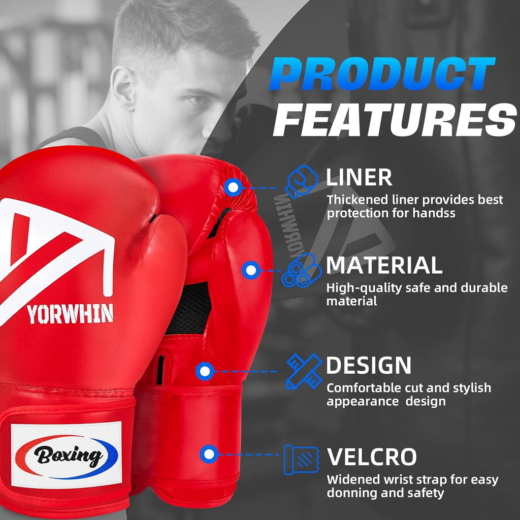 Guantes de boxeo para hombres y mujeres, guantes de entrenamiento y...