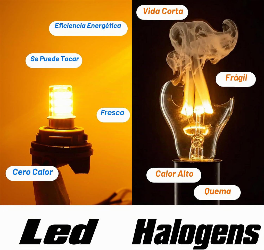 Bombillas LED de 12 voltios 1156 BA15S color ámbar\/amarillo 1003 1...