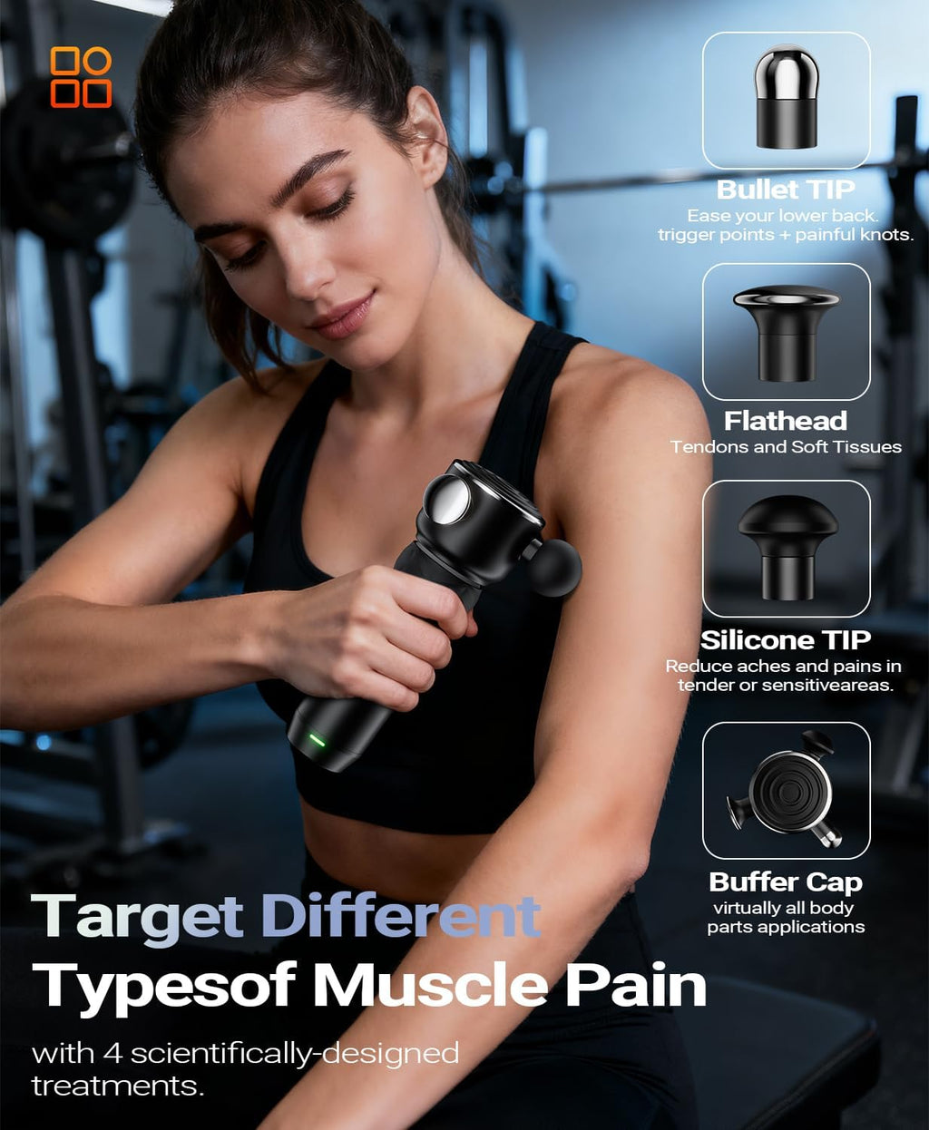HYAKO R1 Masajeador Muscular Vibratorio de Tejido Profundo - Masaje...