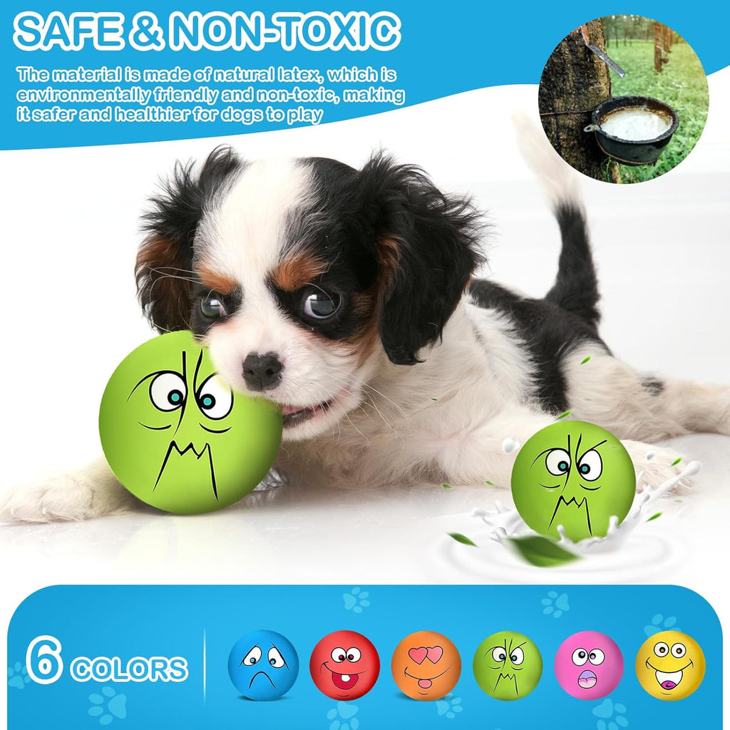 Coricorsu 8 cm Juguetes chirriantes para perros con cara sonriente...