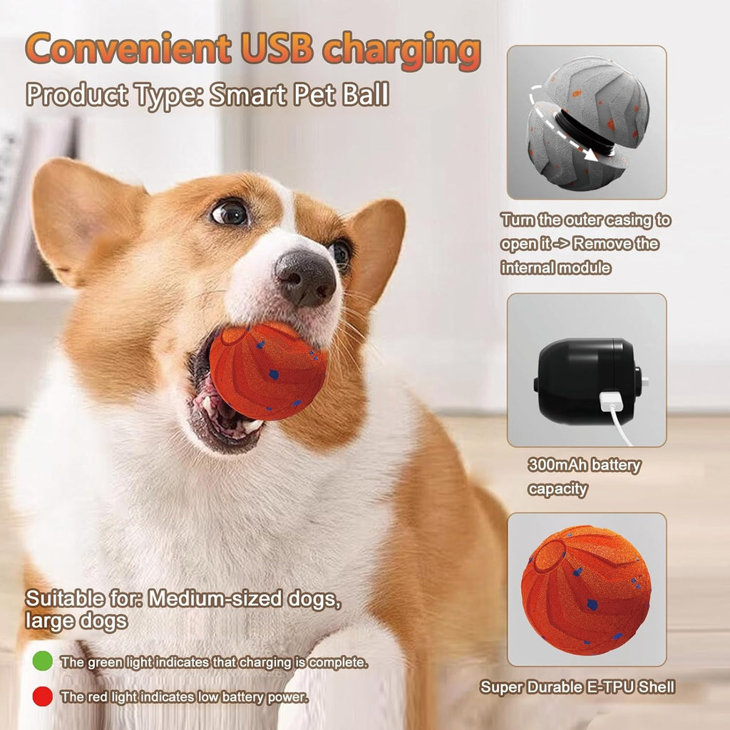 Loktoty Juguete inteligente interactivo para perros, movimiento aut...