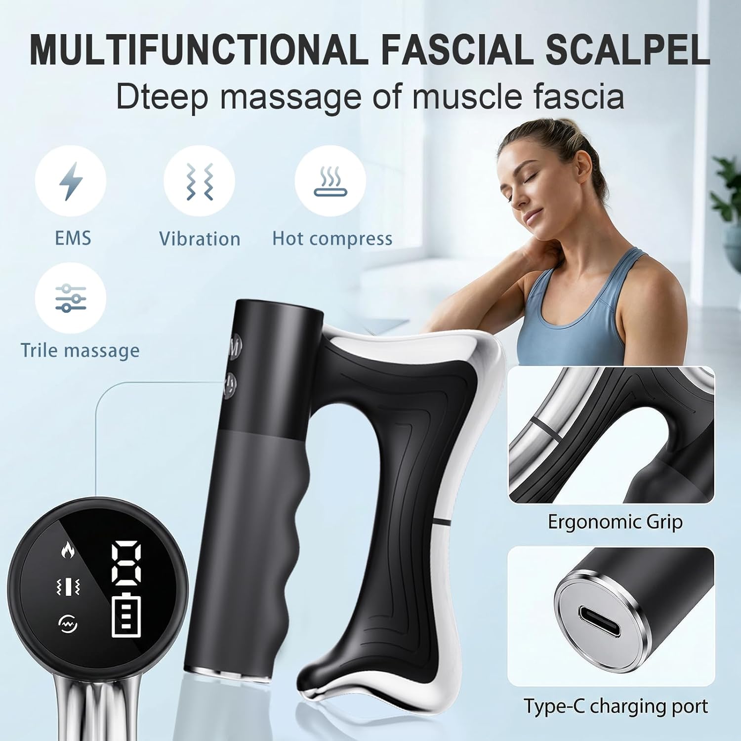 NIFFPD Dispositivo de contorno de cuerpo completo con calor ajustab...