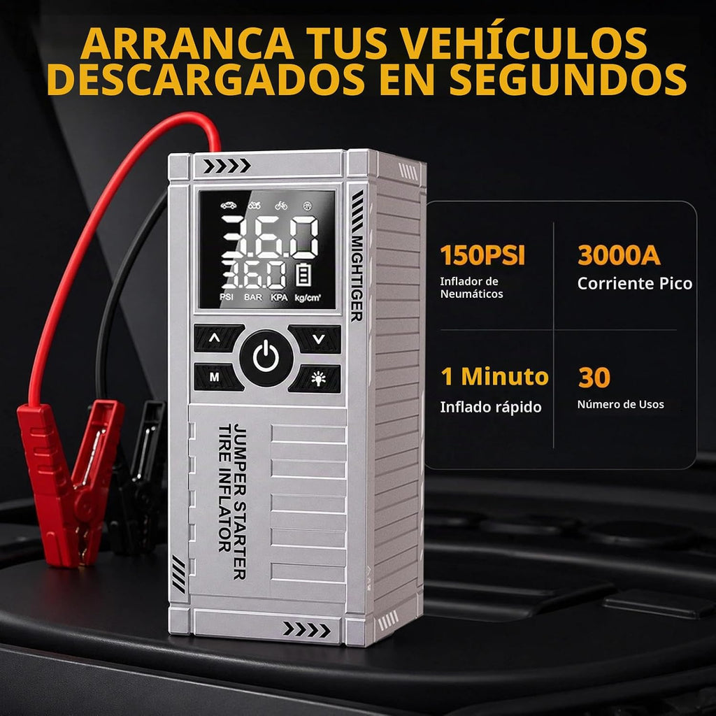 MIGHTIGER Paquete de batería de litio de 12 V, caja de salto portát...