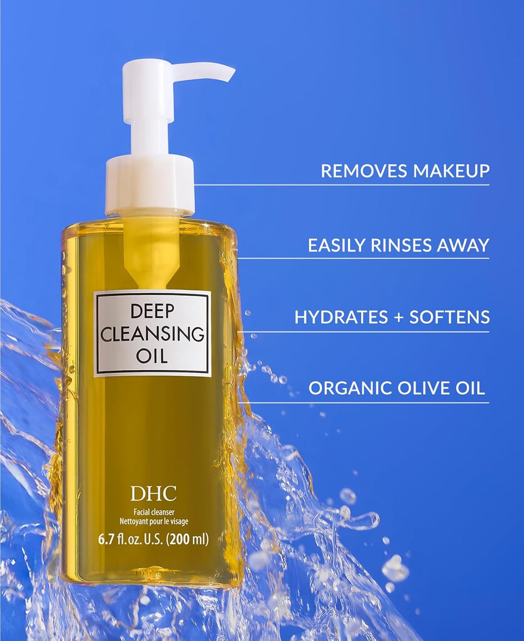 DHC Aceite limpiador profundo y crema de labios, aceite limpiador f...