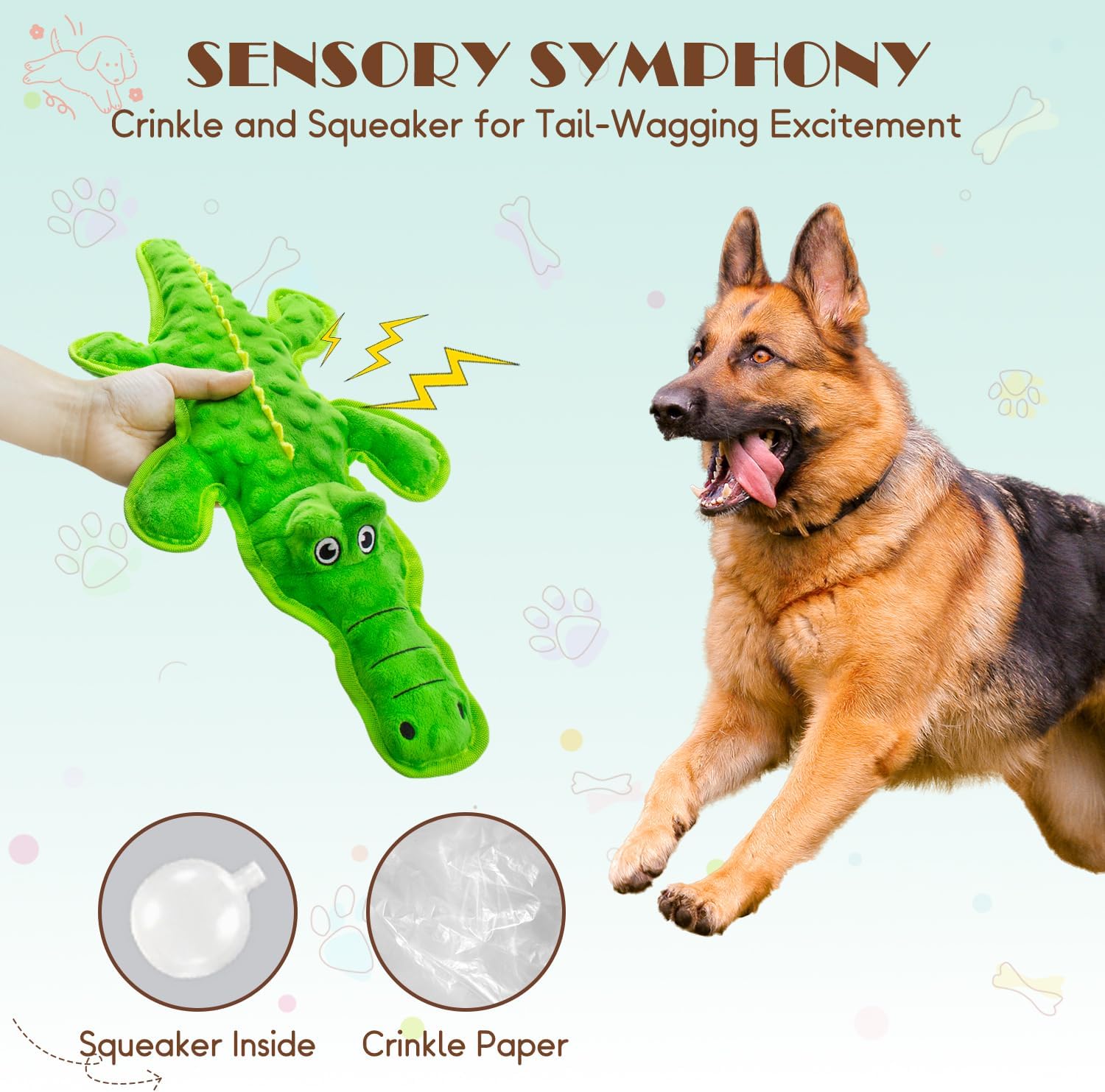 MAOOOOB Juguetes para perros con sonido sin relleno - Juguetes mast...