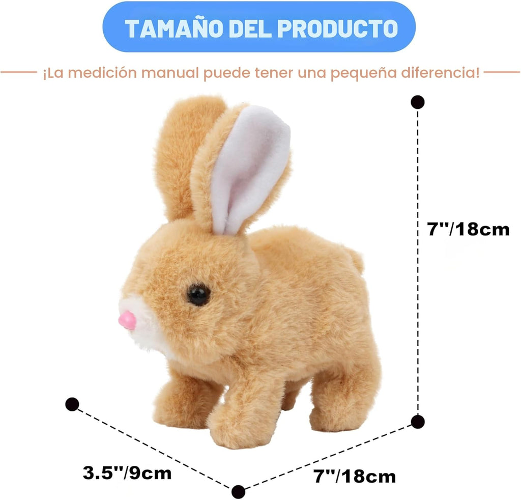 Zloeoa Conejito de peluche electrónico, juguete electrónico interac...