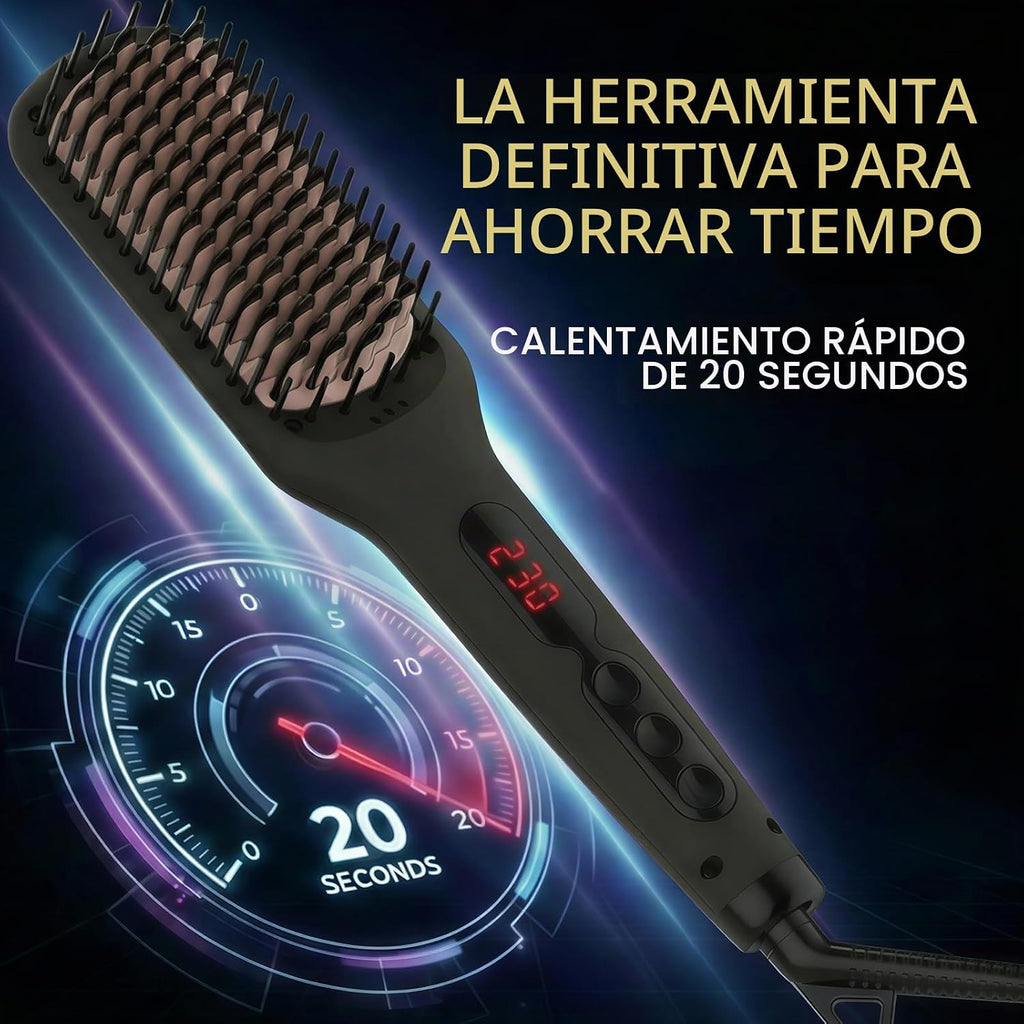 MEGAWISE Cepillo alisador de pelo iónico Pro Ceramic para salón en...