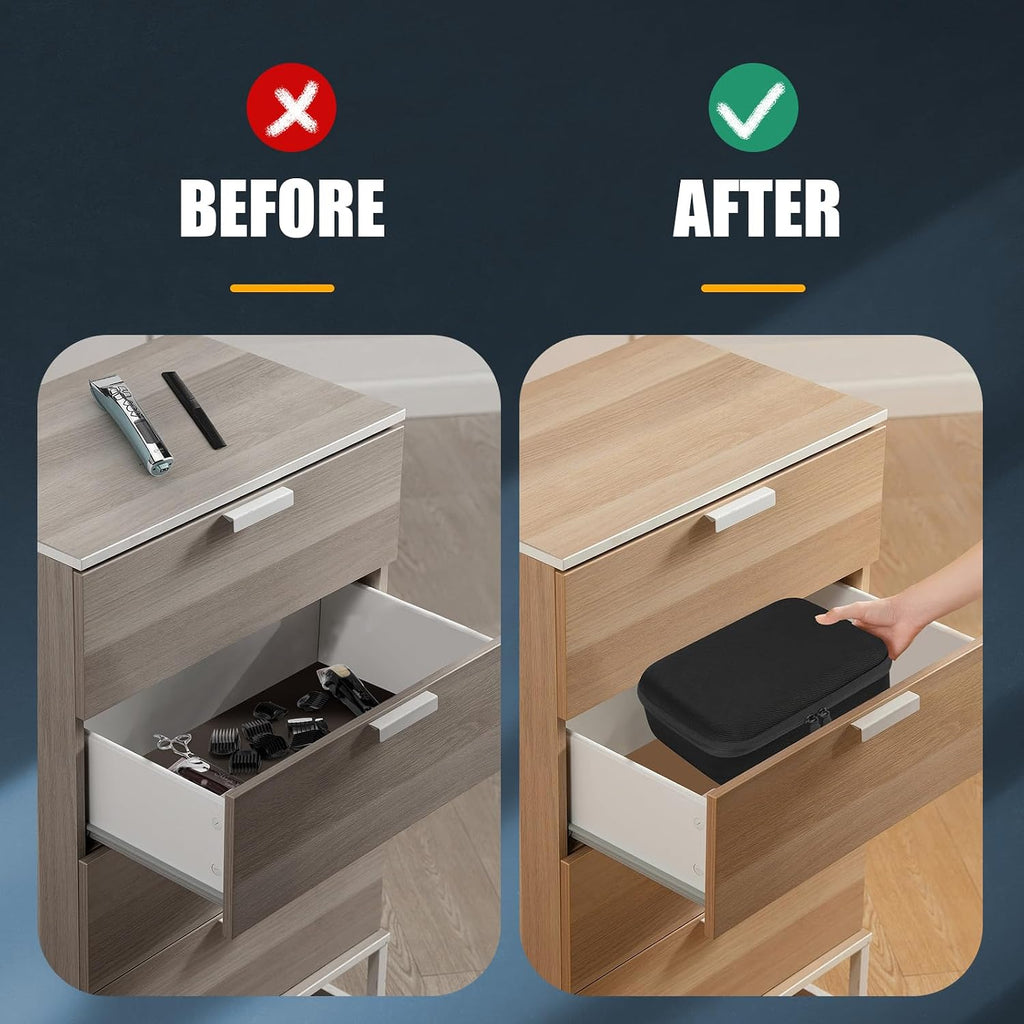 MOSLA Estuche duro para accesorios de peluquero para cortar el cabe...