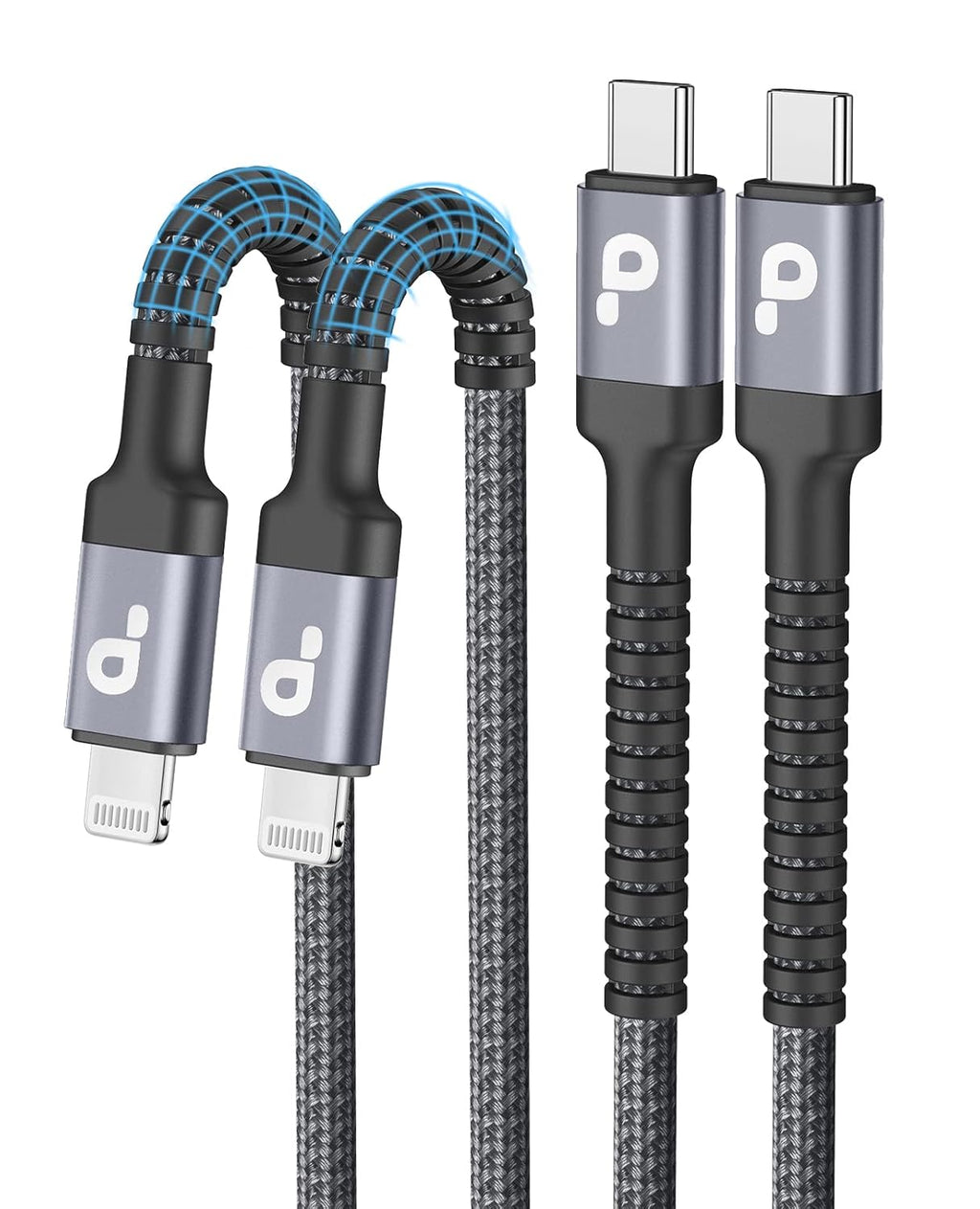 Paquete de 2 cables USB C a Lightning de 6 pies, cargador de iPhone...