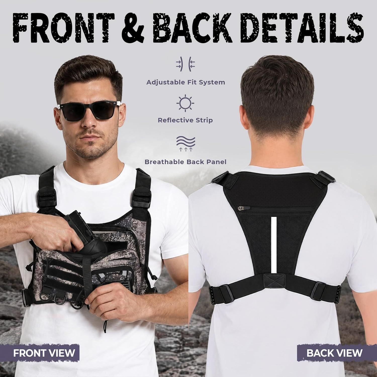 koculemi Bolsa de Pecho para Deportes al Aire Libre para Hombres, F...