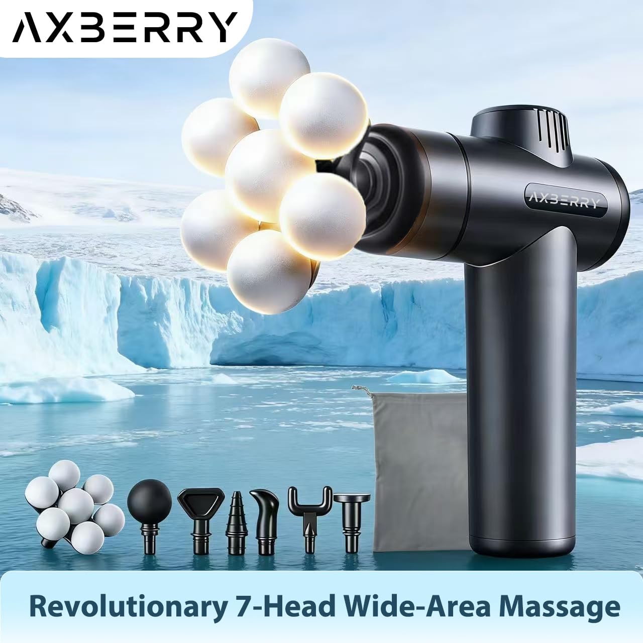 AxBerry Pistola de masaje de tejido profundo, masajeador corporal,...