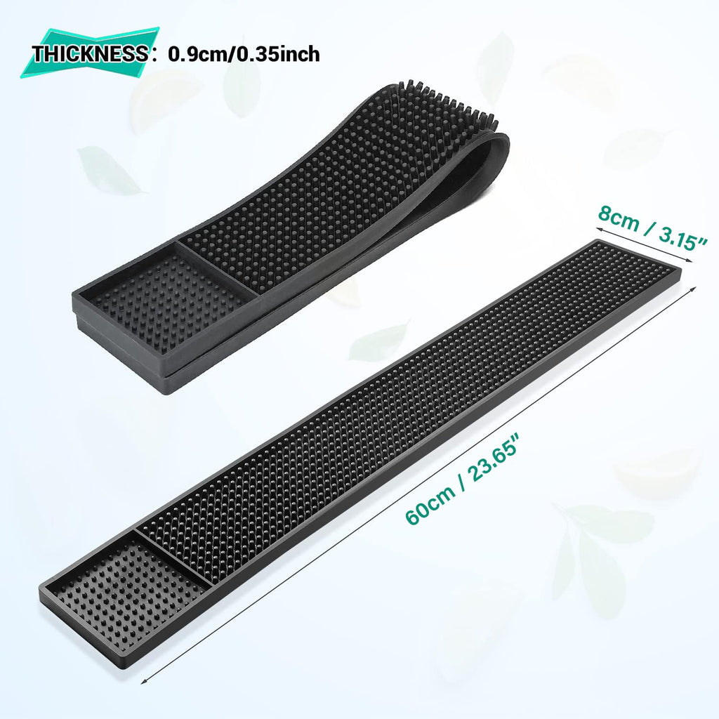 Noverlife 2 tapetes de goma de 23.65 x 3 pulgadas, tapete antidesli...