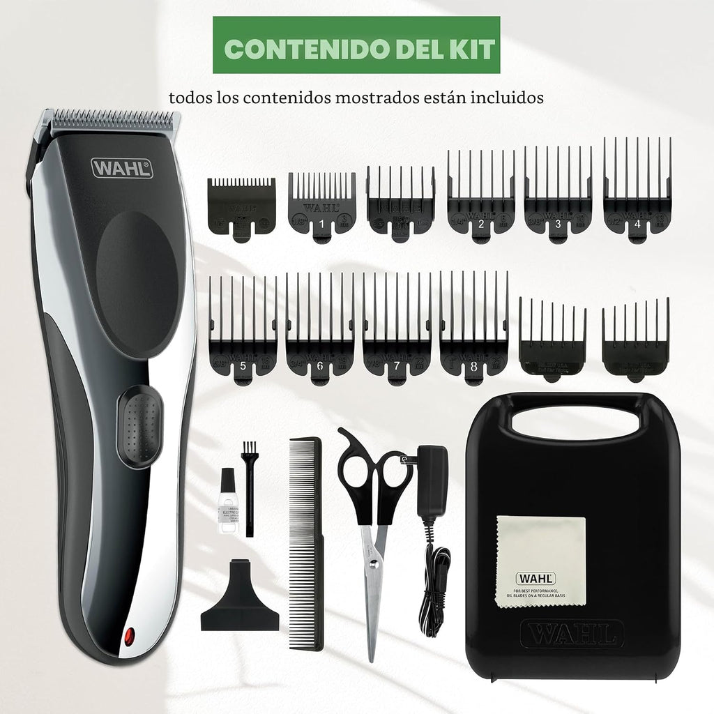 Wahl Clipper - Kit recargable con cable\/inalámbrico para cortar y...