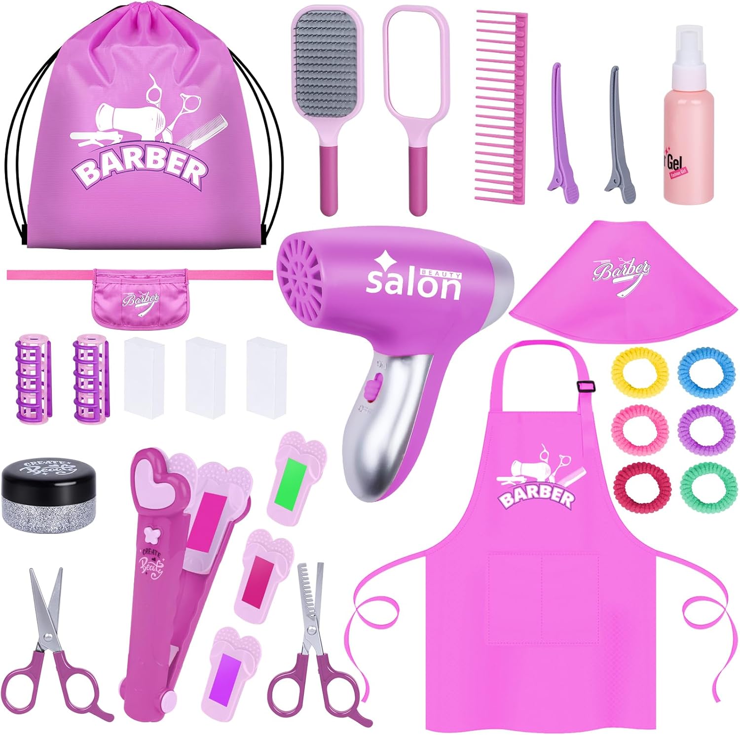 Gifts2U Juguetes de Peluquería para Niñas, Set de Juego de Peluquer...