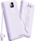 charmast Cargador portátil de 20000 mAh con cables integrados y enc...