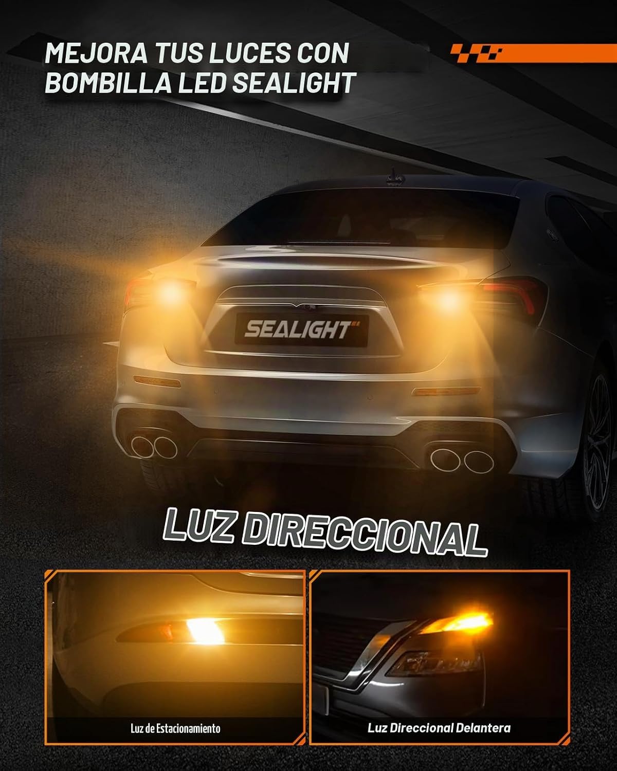 SEALIGHT 7443 Bombilla LED para Señal de Giro 7444NA 7441 7444 T20...