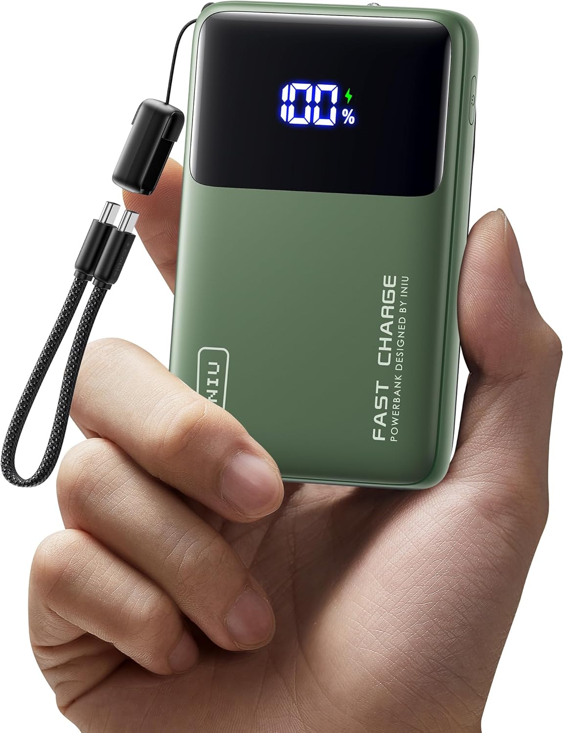 INIU - Banco de energía ultra compacto, 10000 mAh, 45 W, cargador p...