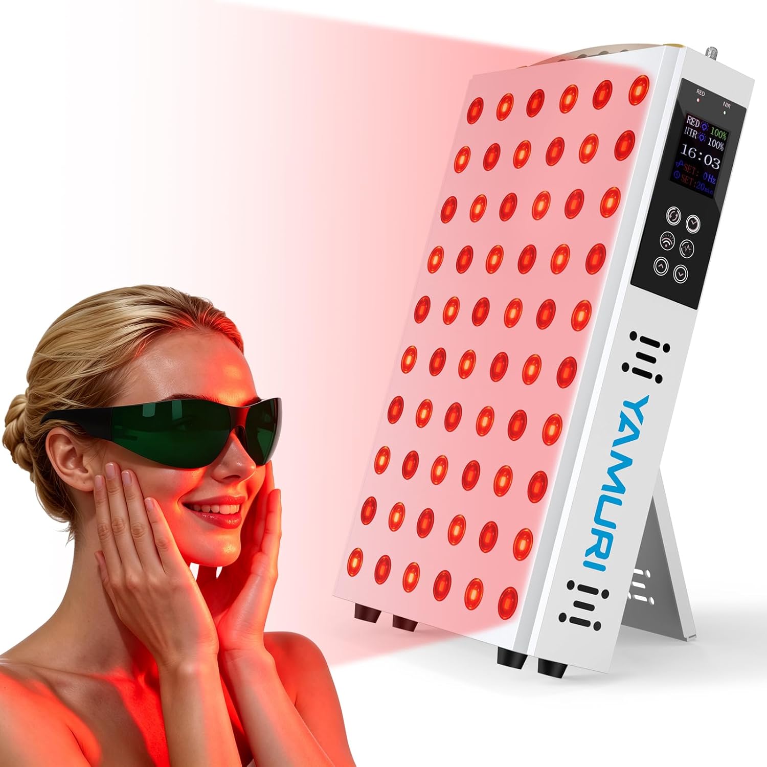 YAMURI Terapia de luz roja para cuerpo, panel de luz roja de 660 nm...