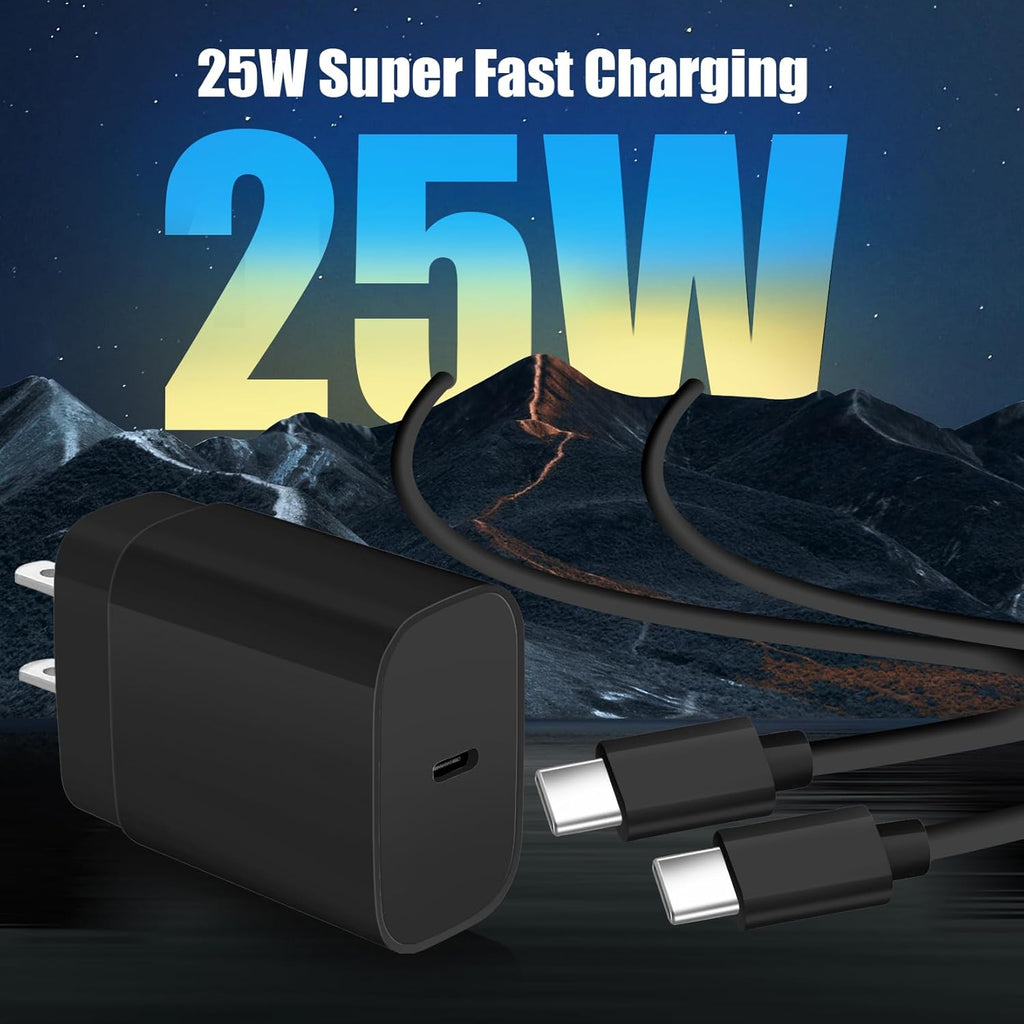 Cargador Samsung súper rápido de 25 W, USB C, bloque de cargador de...