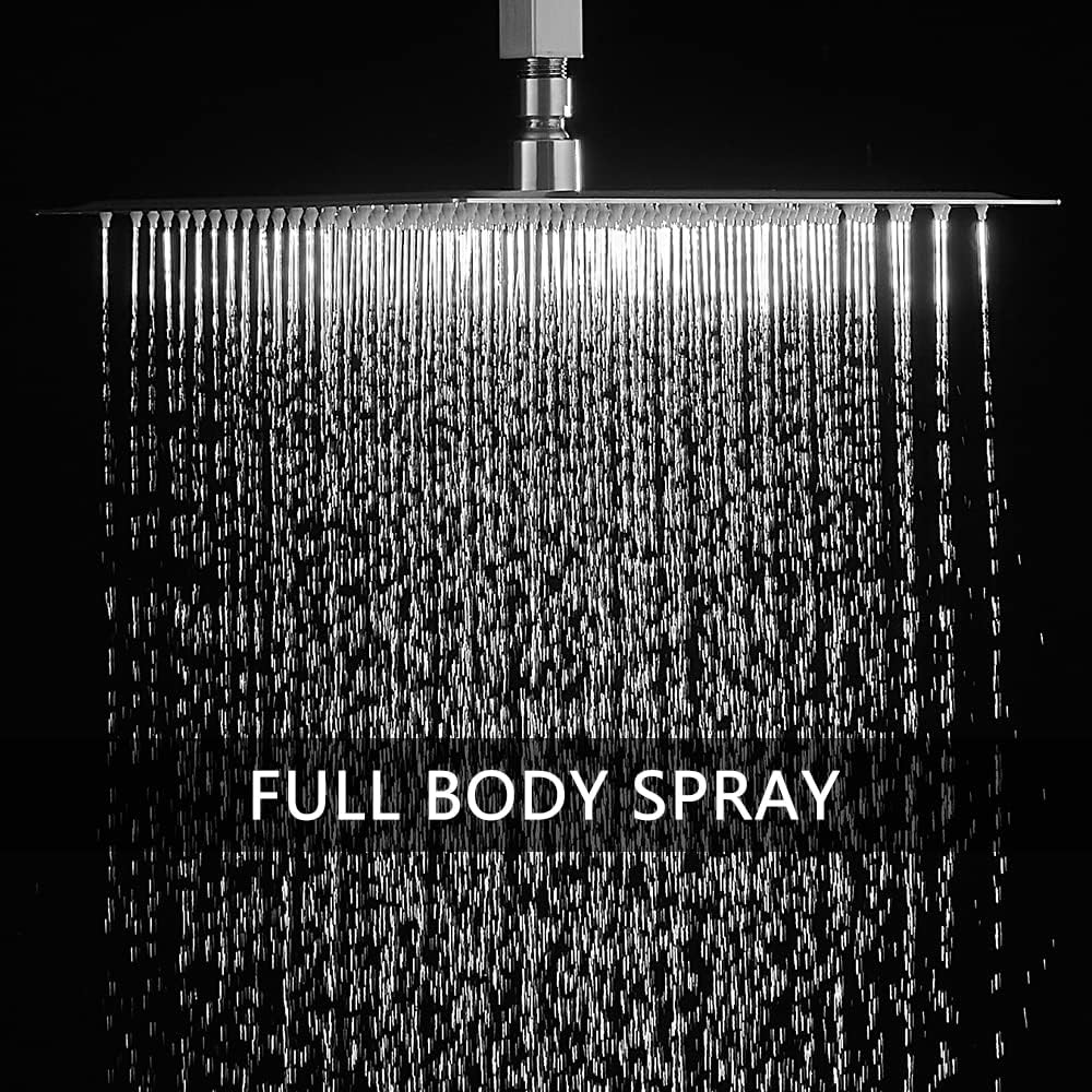 Heable - Sistema de ducha de níquel cepillado para baño, juego comb...