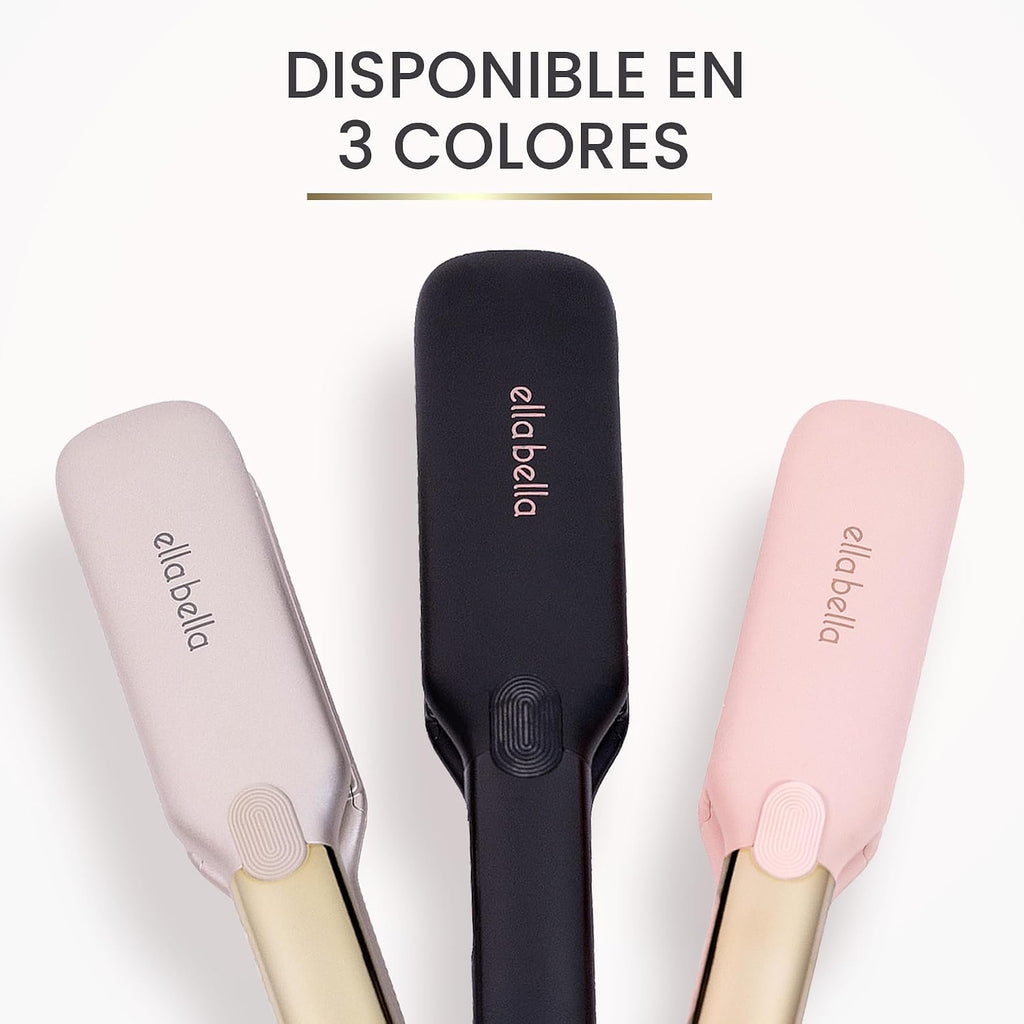 ELLA BELLA® Plancha plana de titanio para alisar el cabello (con in...