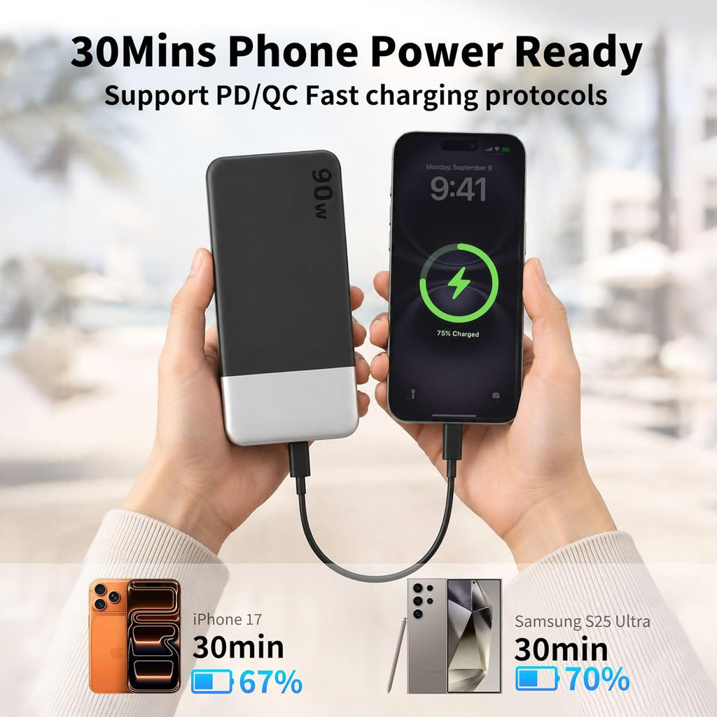 NOBIS Banco de energía de 90 W, 20,000 mAh, cargador portátil para...