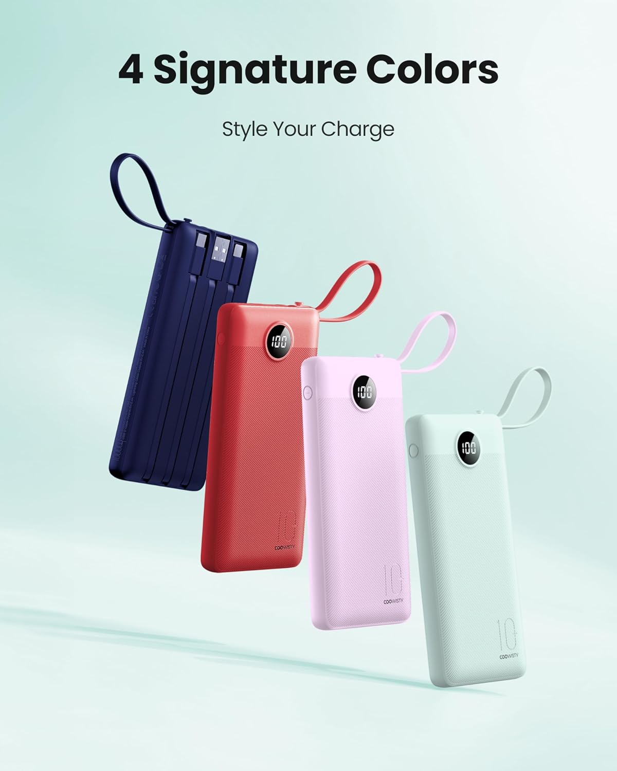 Coowisty Cargadores portátiles de 10000 mAh, banco de energía Slim...