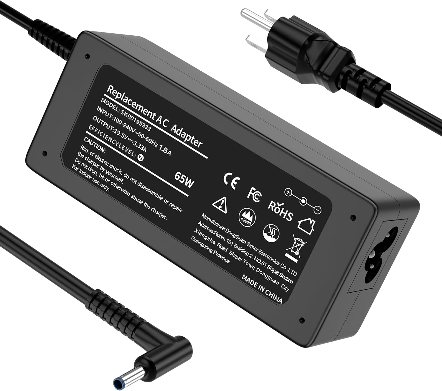 Yenyoh Reemplazo de 65W para Cargador de Laptop HP Probook, Envy, P...