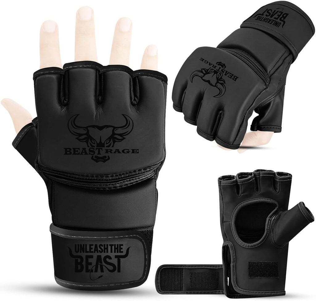 BEAST RAGE Guantes de artes marciales para hombres y mujeres, guant...