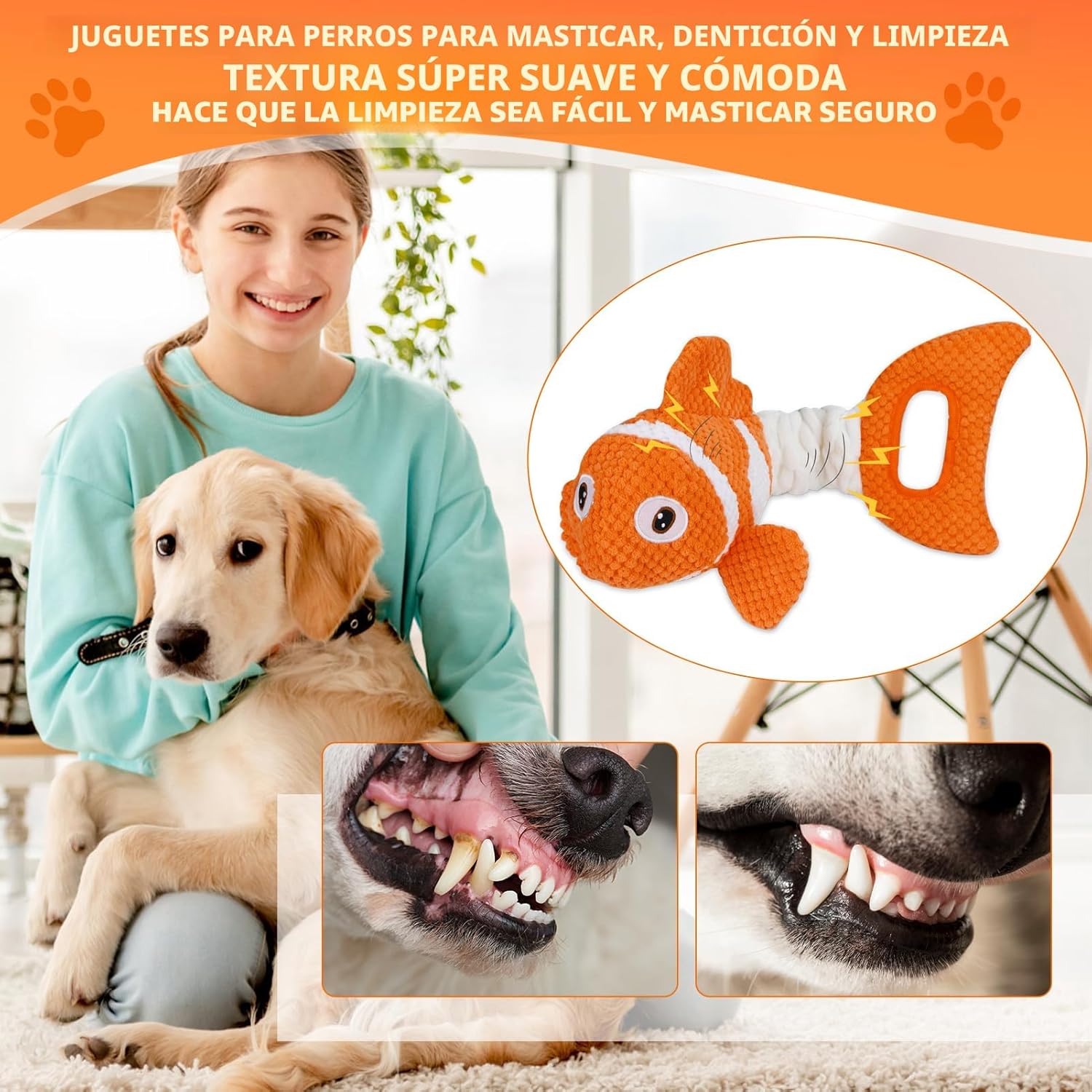 Molantaule Juguetes Chirriantes para Perros, Juguetes Interactivos...