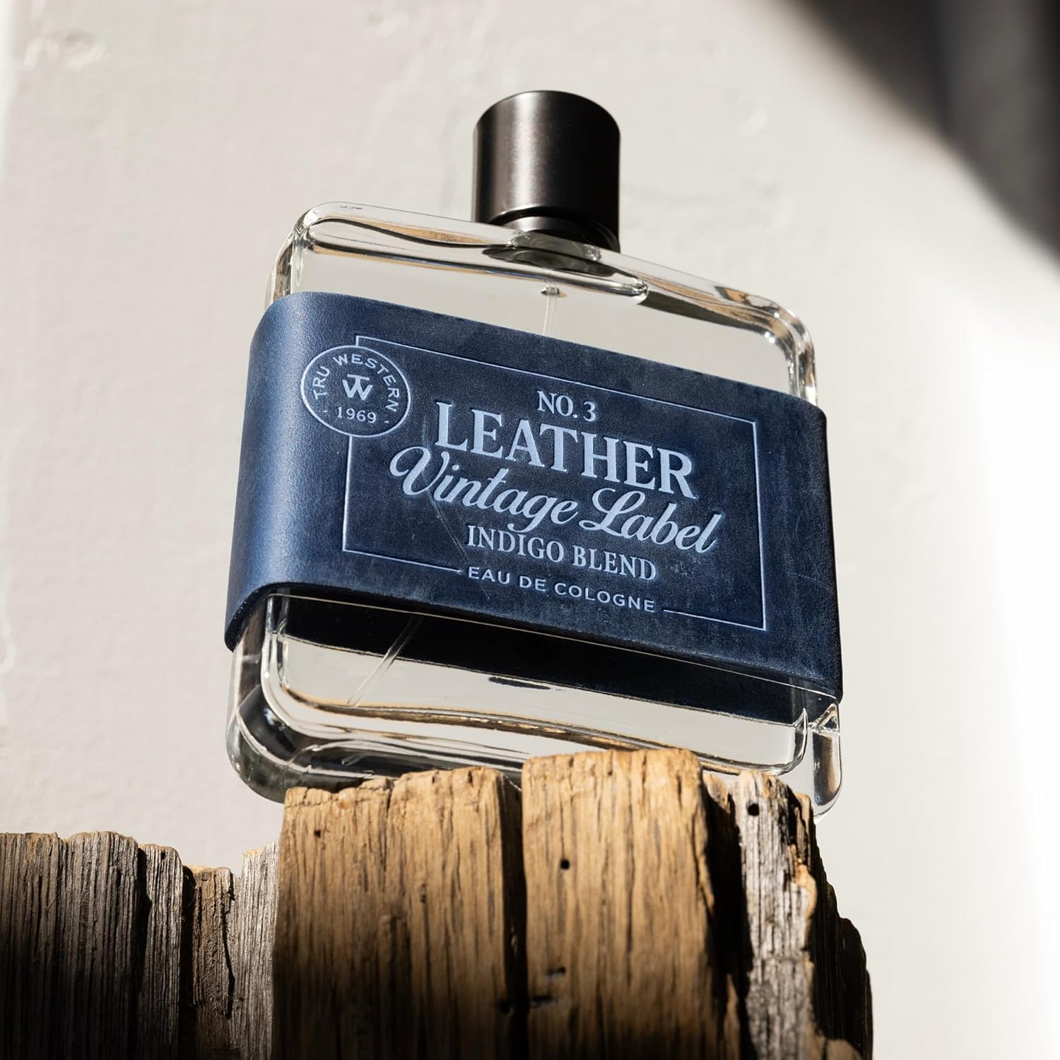 Cuero No. 3 por Tru Western, Etiqueta Vintage Indigo Mezcla, 3.4 fl...