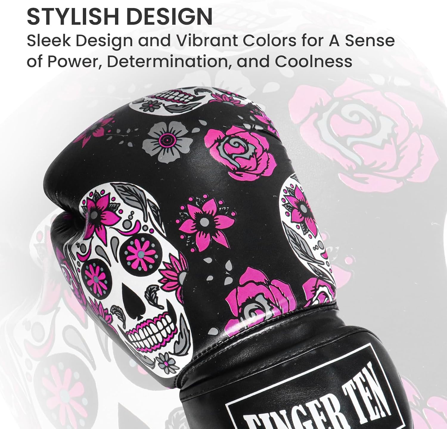 FINGER TEN Guantes de boxeo para mujeres, para entrenamiento de box...