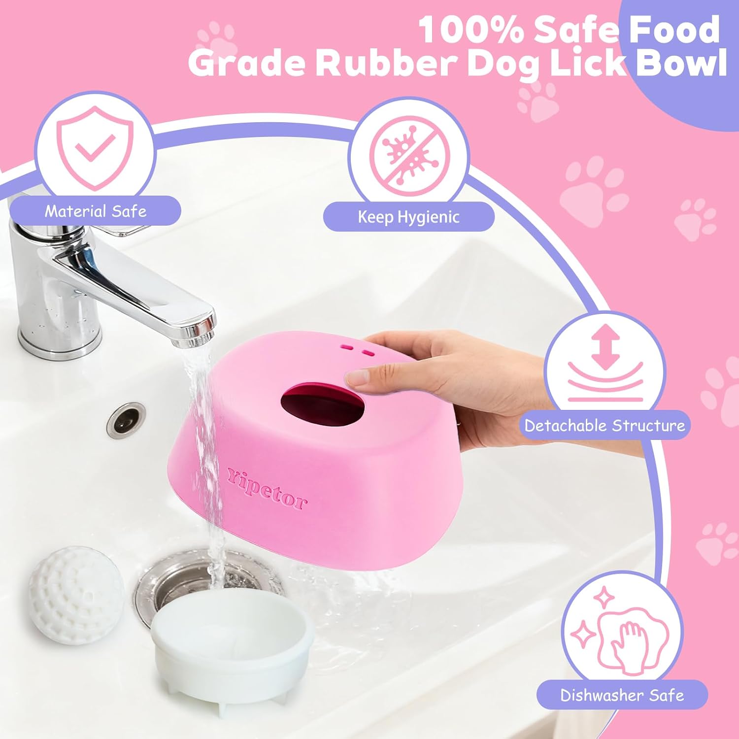 Yipetor Tazones de alimentación lenta para perros para golosinas lí...