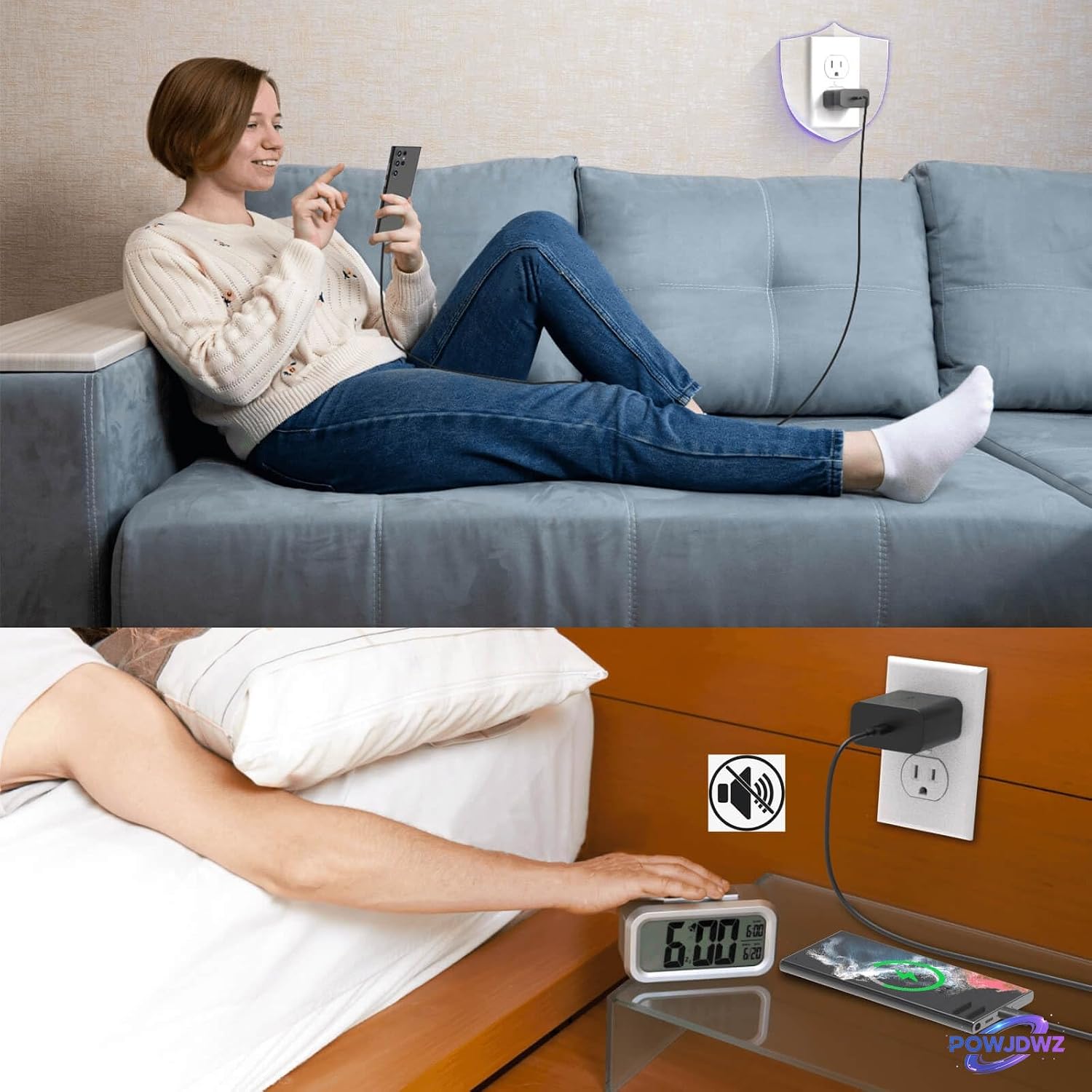 POWJDWZ Cargador USB C de 45 W, carga súper rápida tipo C compatibl...