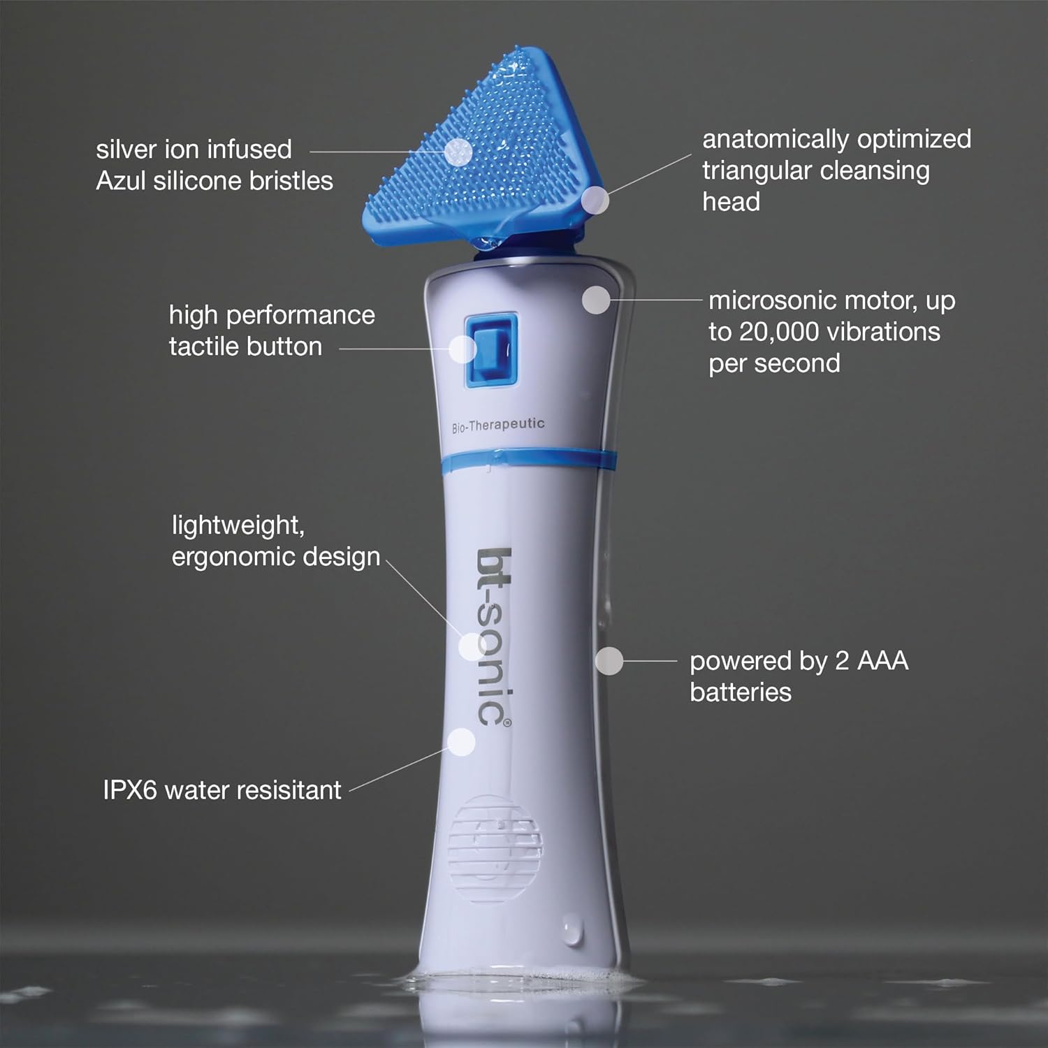 Bio-Therapeutic bt-Sonic Cepillo de limpieza facial, limpiador faci...