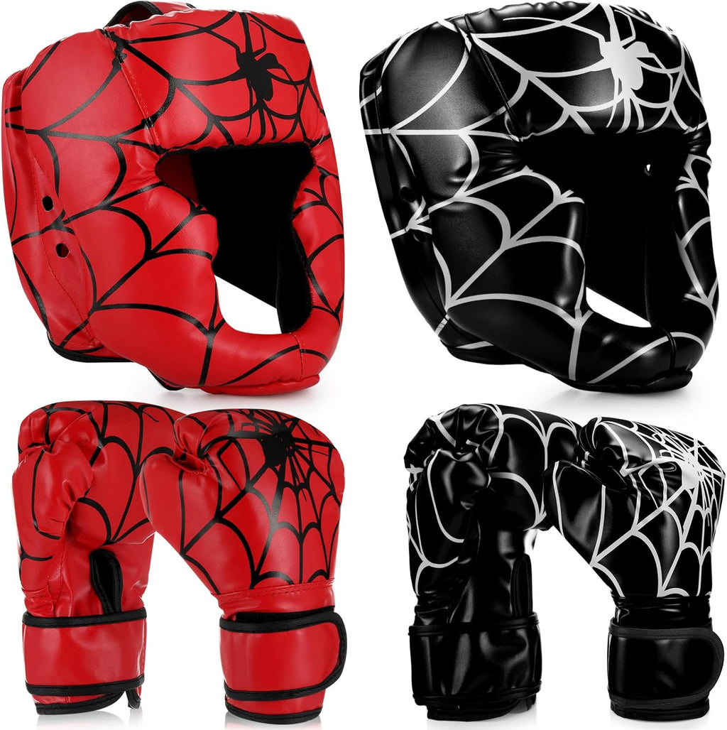 Arrowbash Juego de 2 protectores de cabeza y guantes de boxeo para...