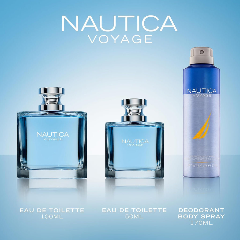 Nautica Voyage Eau De Toilette para hombre, aroma fresco, romántico...
