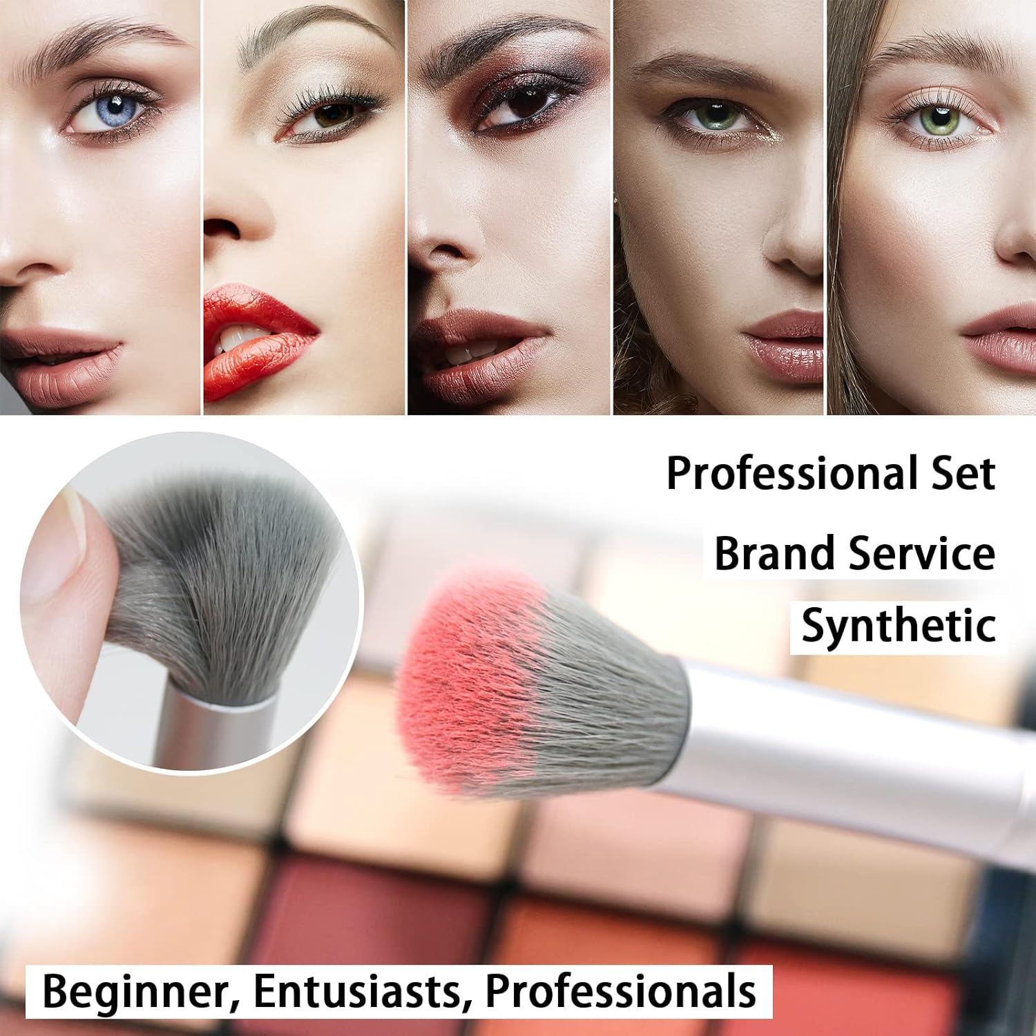 ZOREYA Brochas de Maquillaje - Juego de 15 Brochas de Maquillaje Pr...