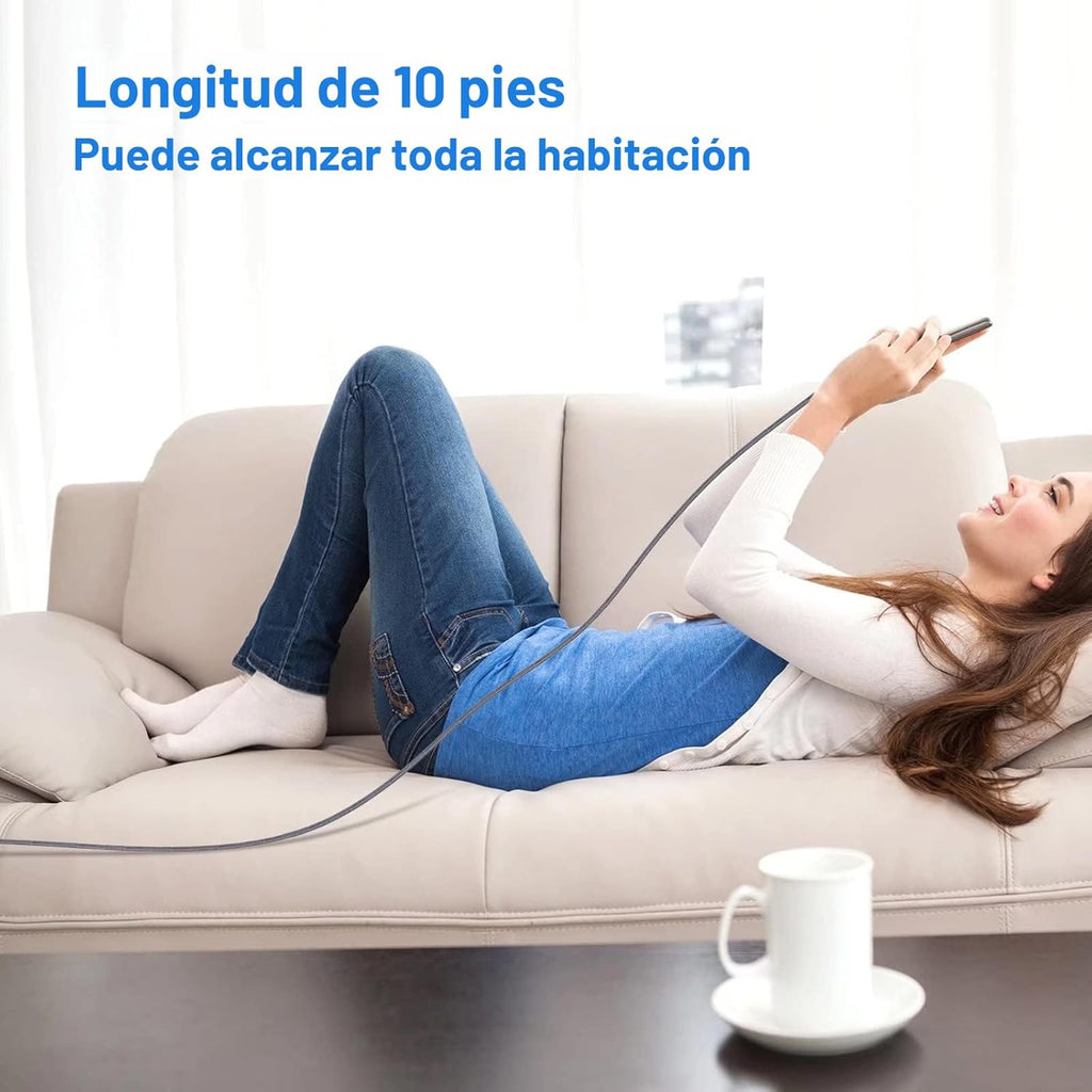 Durcord 2Pack 10 pies Cable Cargador USB C - Carga Rápida 100W para...