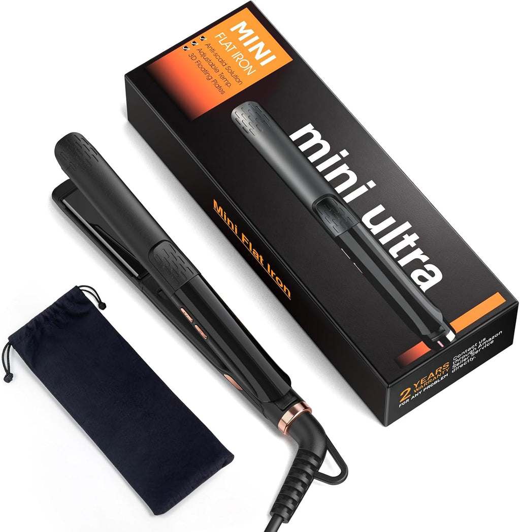 Temperatura ajustable de mini plancha plana de 0,5 pulgadas | Mini...