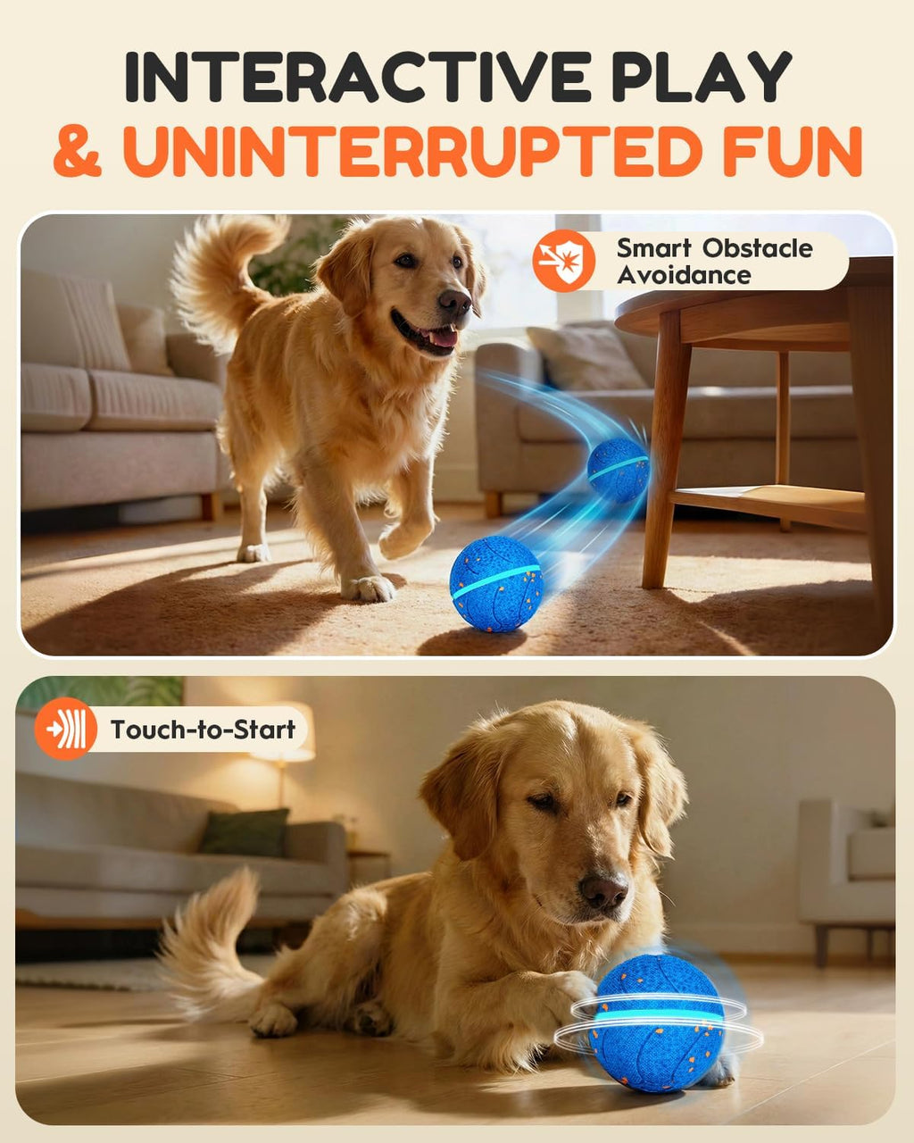 osou Juguetes interactivos inteligentes para perros, pelota de perr...