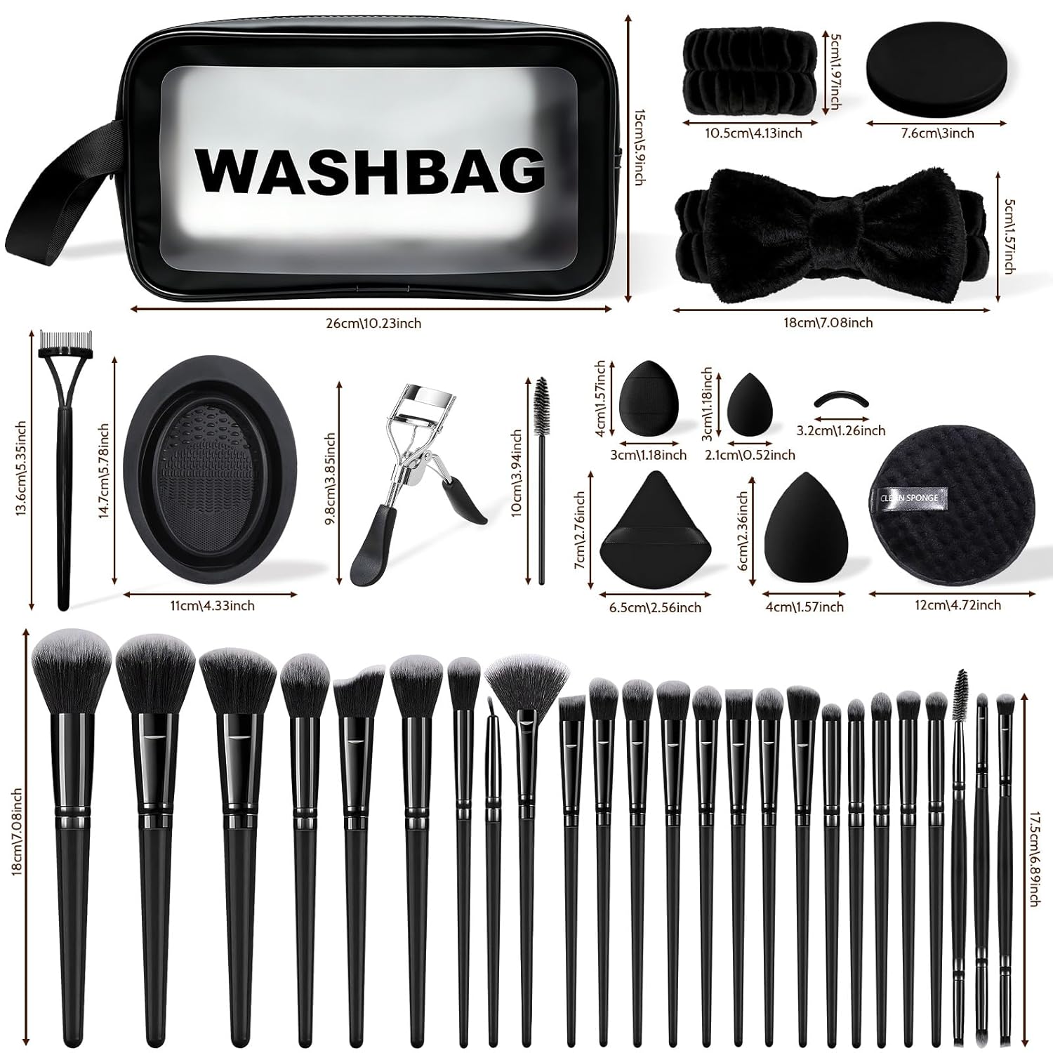 Juego de 80 brochas de maquillaje, juego de brochas de maquillaje p...